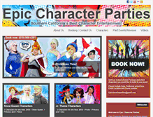 Tablet Screenshot of epiccharacterparties.com